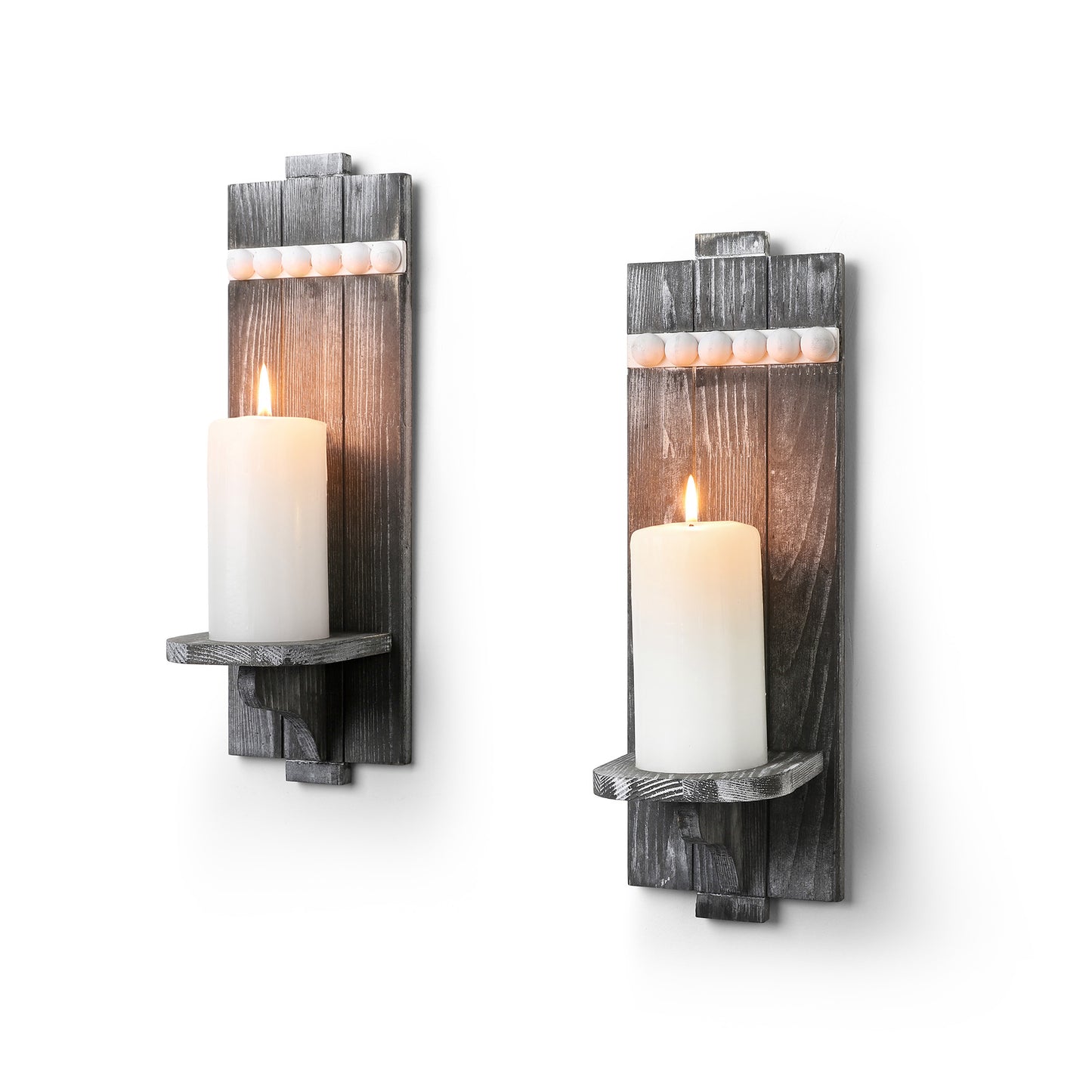 Black Sconces Wall Decor Set of 2, Candle Wall Decor,Wall Decor Living Room Decorations,Wall Sconces Decoratve, Dining Room Pictures Wall Decor, Hanging Wall Candle Holder, Candle Wall Hanger