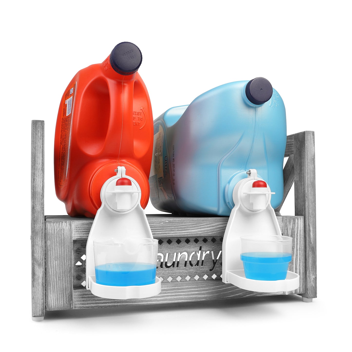 Bikkii Laundry Detergent Dispenser-2 Pack, 61 oz Detergent Dispenser with 4  Removable Labels, Laundry Soap Dispenser for Laundry Room Organization and